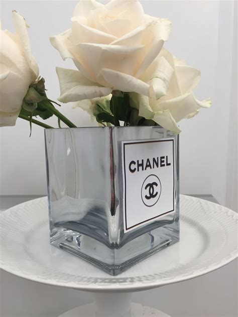 chanel glass vase.